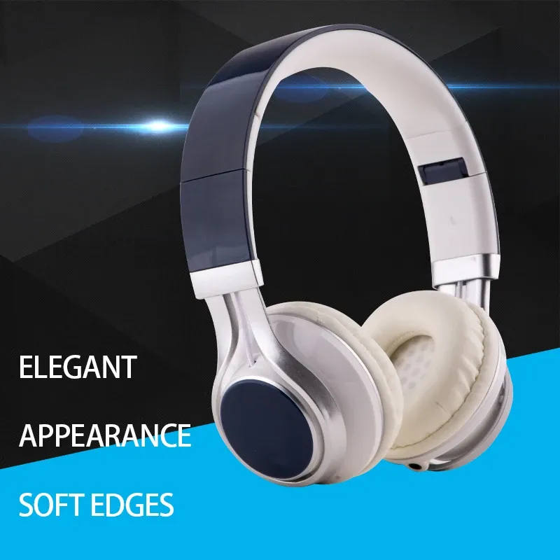 Hörlurar/headset trådbundna hörlurar justerbar 3,5 mm vikbar stereo headset färgglad pannband ljudljud hörlurar med mic för pc mobiltelefon
