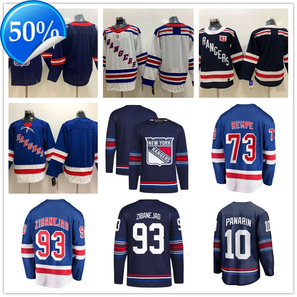 Хоккейные майки New Custom York Rangers 73 Мэтт Ремпе 10 Артемий Панарин 93 Мика Зибанежад 31 Игорь Шестеркин 23 Адам Фокс 20 Крис Крейдер