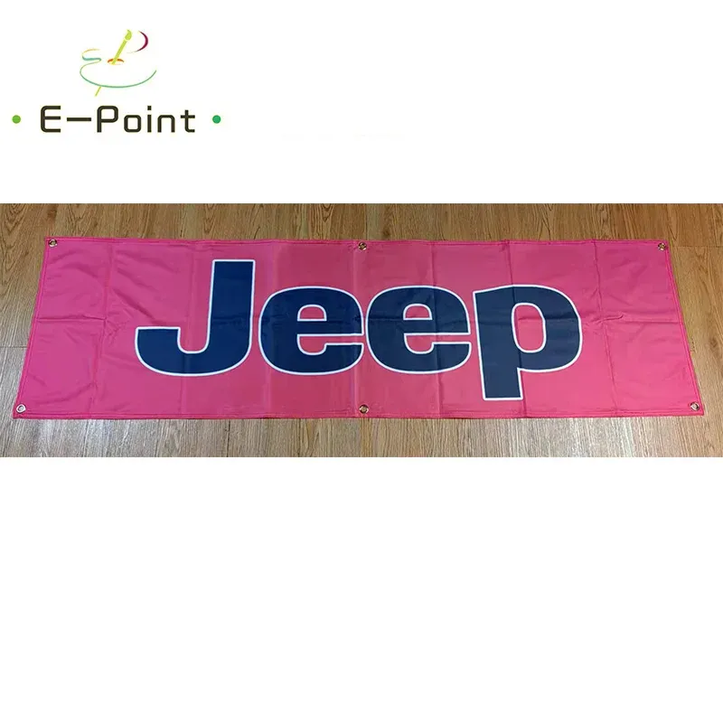 Akcesoria 130GSM 150D Materiał Baner samochodowy Jeep 1,5 stóp*5 stóp (45*150 cm) Rozmiar do flagi domowej Wystrój zewnętrzny YHX073