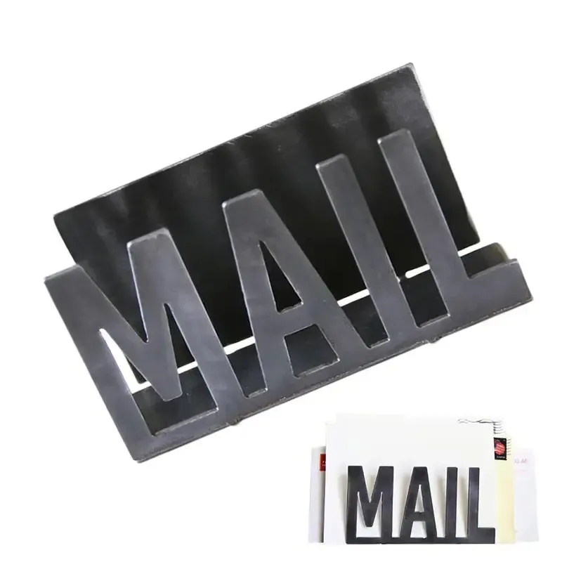 Racks Desk Iron Mail Organizer Letter Holder Home Bedroom Office Envelope Organizer File Book Rack