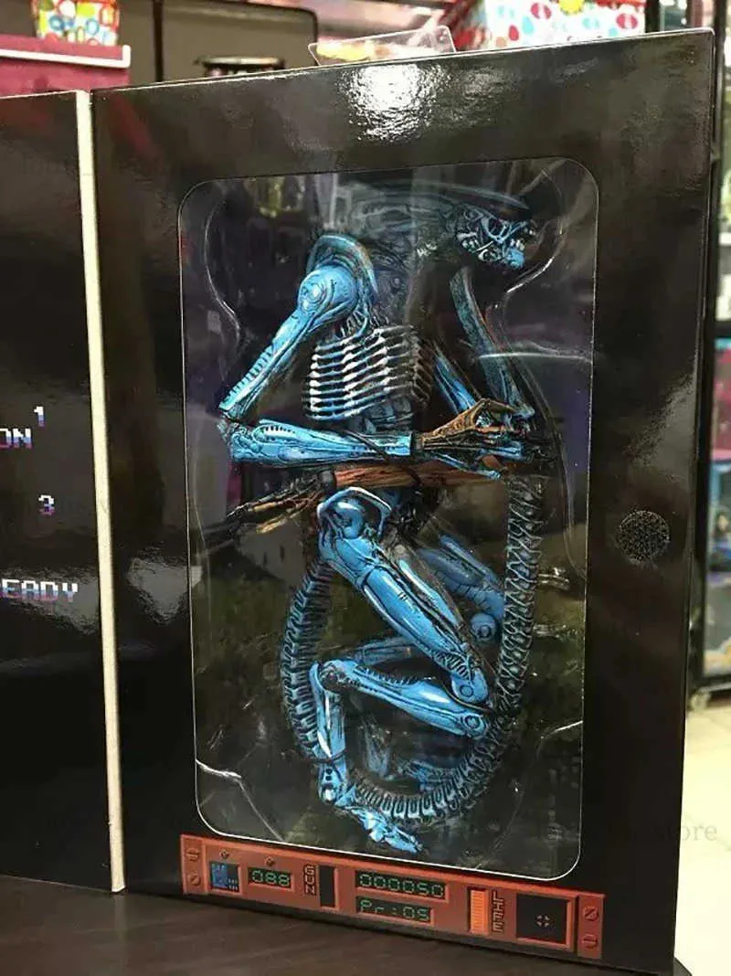 Figurine Aliens serie 12 Xenomorph Warrior Battle Damaged (Blue) NECA
