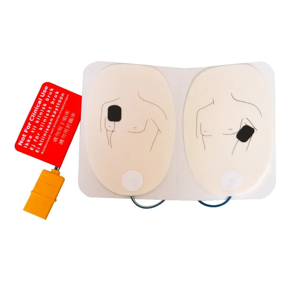Survie 1 paire de patchs d'électrodes de formation de défibrillation AED pour adultes pour formateur AED, formation remplaçable aux compétences de premiers secours d'urgence