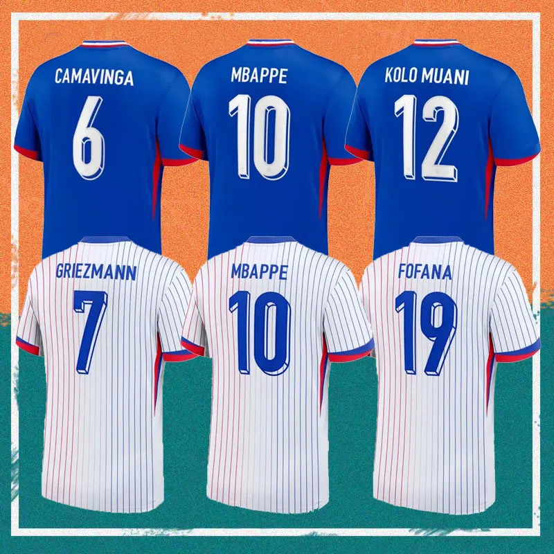 2024 Franse BenzEMA MBAPPE voetbalshirt 24/25 GRIEZMANN POGBA KANTE maillot voetkit topshirt DEMBELE VARANE SALIBA DIGNE GIROUD Voetbal HEREN kinderen