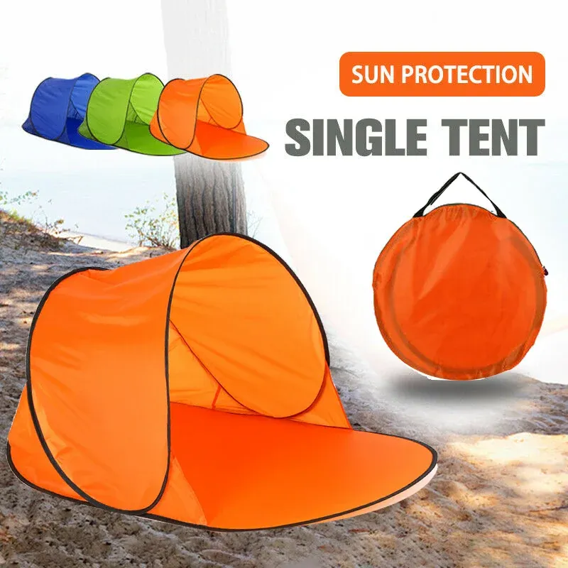 Auvents Tente de Plage Abri Soleil été extérieur Pliable Portable Protection UV Tente de Camping Ultraléger monocouche Tente de Loisirs de Plage