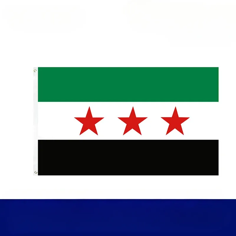 アクセサリースカイフラッグシリアフラグ90*150cmシリアアラブ共和国シリア3つ星フラグバナーハンギングホームデコレーションフラグ