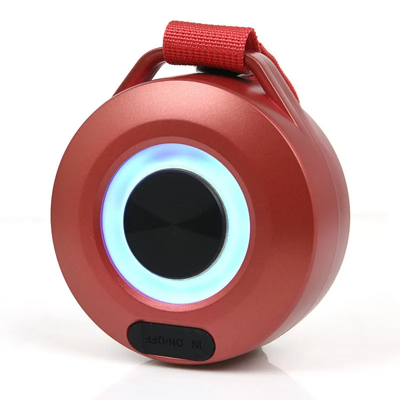 New waterproof Bluetooth speaker Portable wireless speaker riding pendant LED seven-color light small speaker