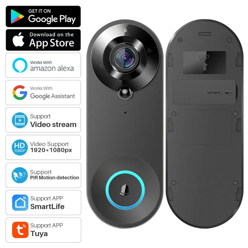 Tuya Smart Video Doorbell Camera 1080p WiFi Video Internات