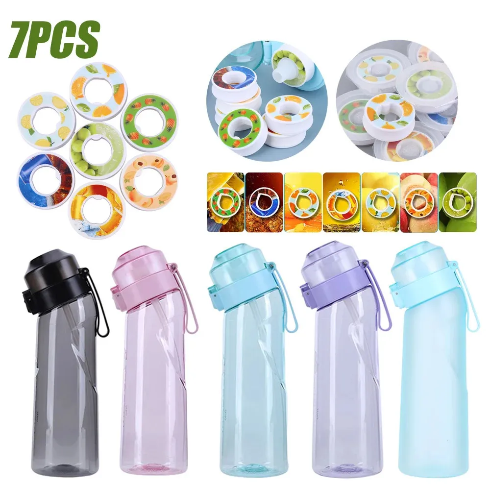 57 st Sakinging Pods Air Scent Fruit Smak 0 Sugar Up Plastic Water Drink Bottle Flavor Pod 650 ml flaskor 240325