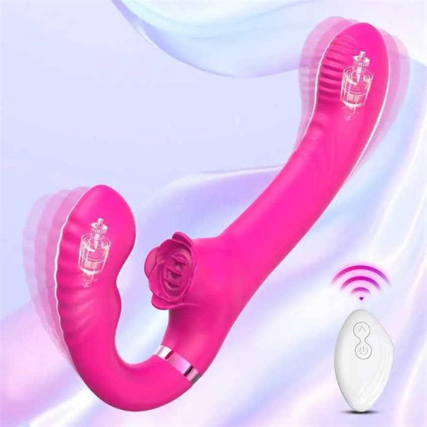 Hanche Double secousse langue léchage Shaker USB charge fréquence Variable femelle bâton de Massage produits sexuels pour adultes 231129