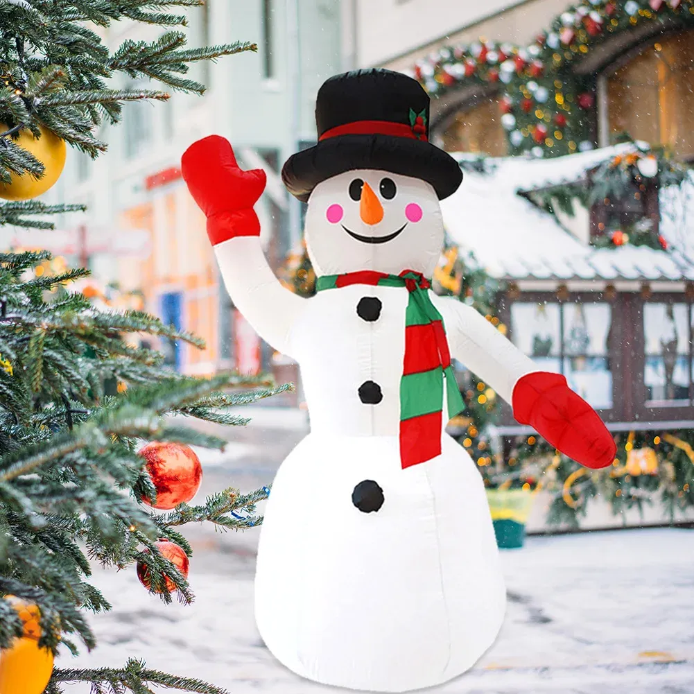 Decoración 2.4m Mano de nieve de Navidad Modelo inflable LED LED Glove Rojo Props Juguetes Toys Accesorios para el hogar Decoración de la fiesta navideña