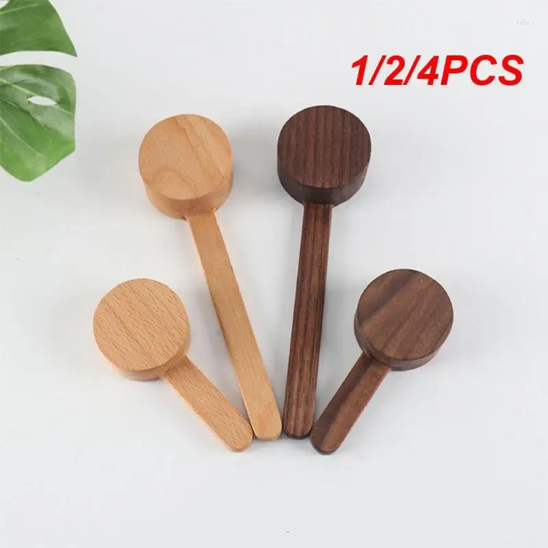 Coffee Scoops 1/2/4PCS Home Wooden Measuring Spoon Set Kitchen Spoons Tea Scoop Sugar Spice Measure Tools For