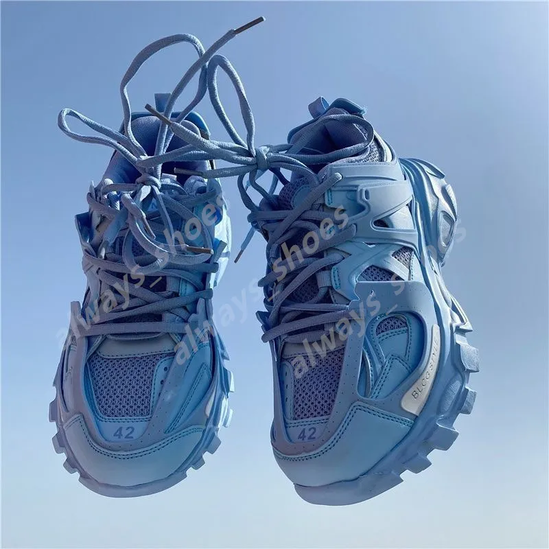 Luxury Designer Track and Field 3.0 Sneakers Man Plateforme Chaussures décontractées Blanc Blanc Black Net Nylon Sports en cuir imprimé Chaussures Triple S Soultes sans boîtes 36-45 A35