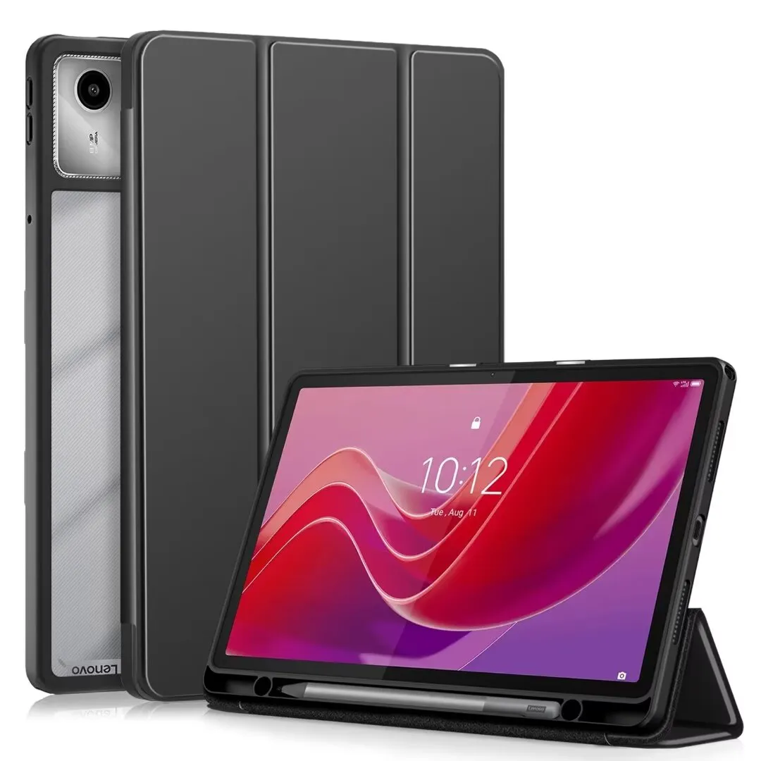 Capa inteligente para lenovo tab m11 tb330fu xiaoxin pad 2024 tb331fc 11 "capa de couro acrílico função wake sleep tablet