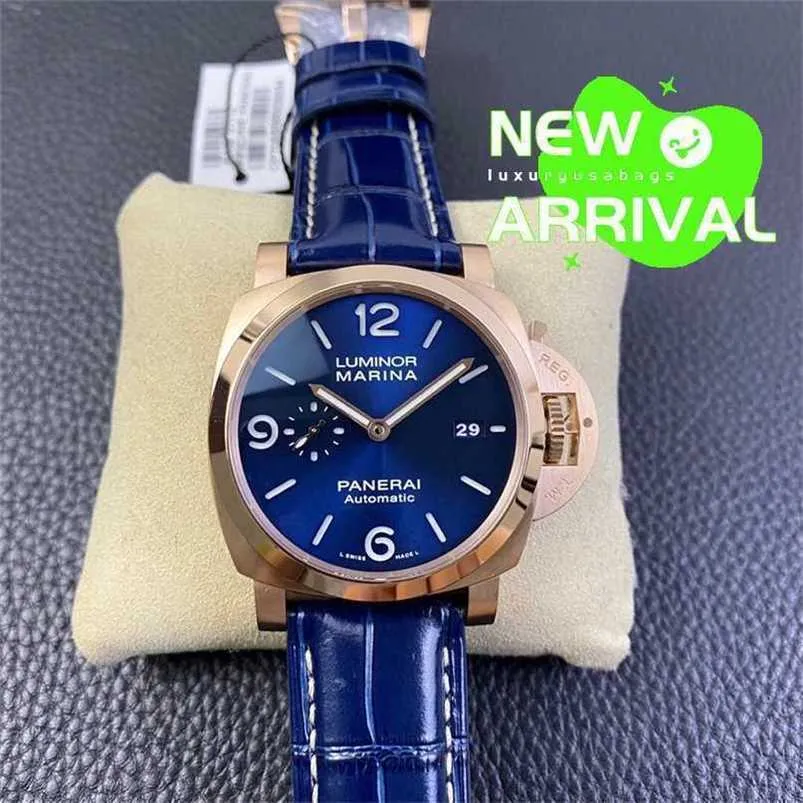 Paneraiss deisgn 운동 시계 시계 시계 시계 PAM1112 사파이어 거울 스위스 자동 이동 크기 44mm 수입 카우 히드 스트랩