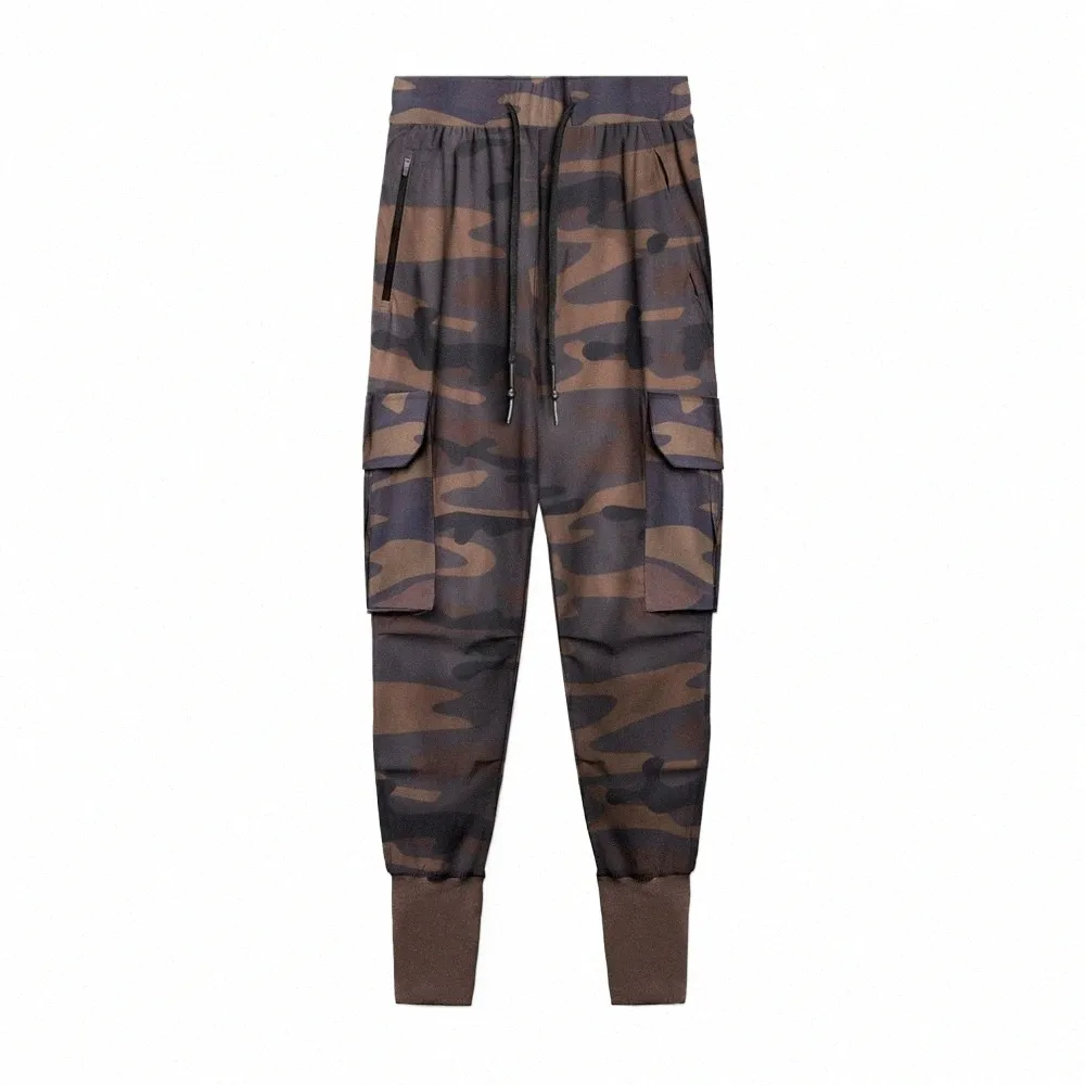 Camo joggers dresspants Men Casual Cargo Spodnie siłownia Fitn Szybkie suche spodnie jesienne męskie crossfit bieganie sportowe dresy v9hb#