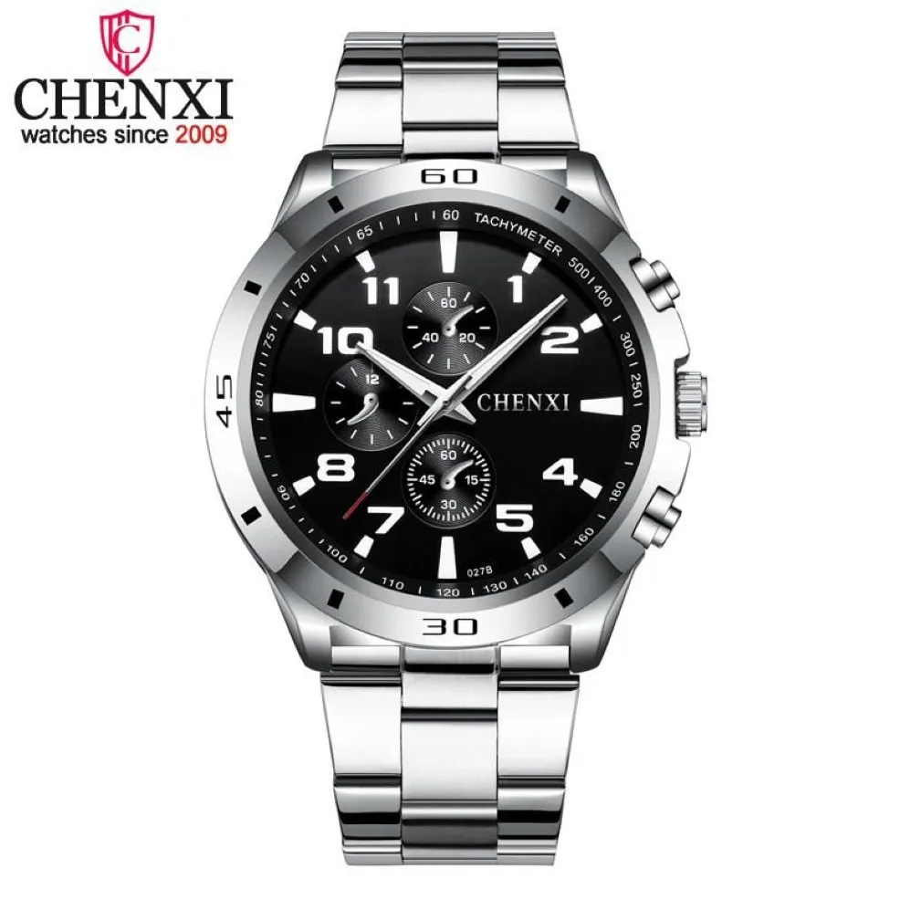 Chenxi Brand Top Original Men Watches Fashion Nasual Male Wristwatch Stainless Steel Quartz Man Watch Relogio Massulino268L