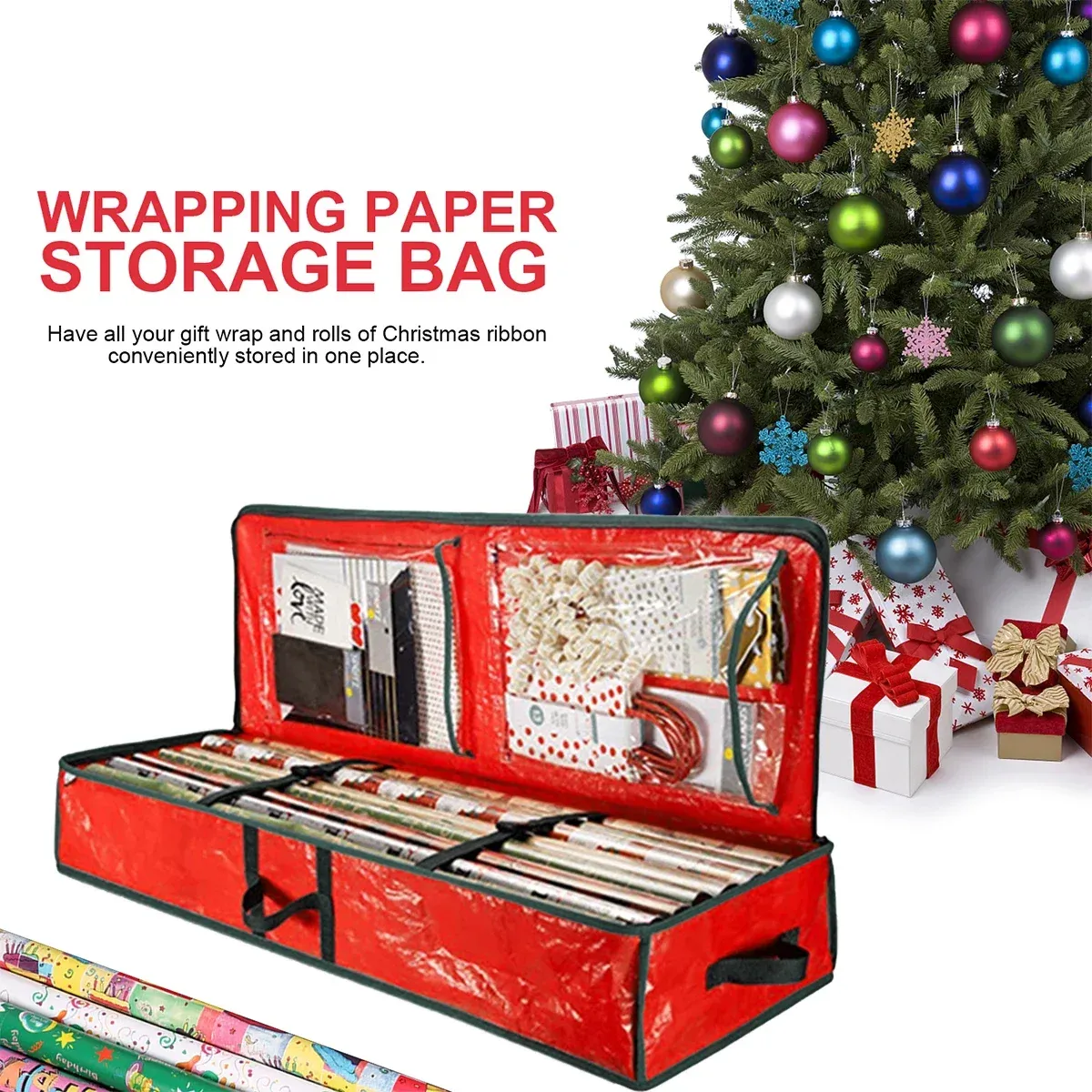 Wikkel kerstcadeau -wrap opbergtas