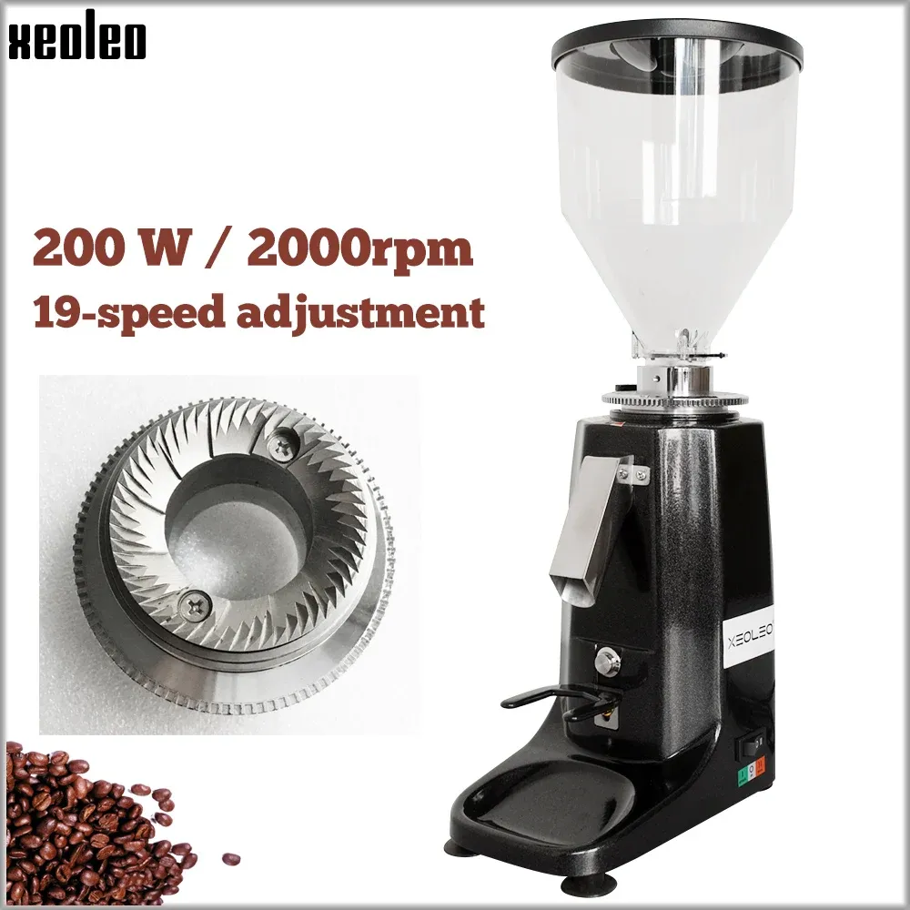 ツールXeoleo Automatic Electric Coffee Bean Grinder 60mm Burrグラインダーミル家庭用アルミニウム調整コーヒー研削客