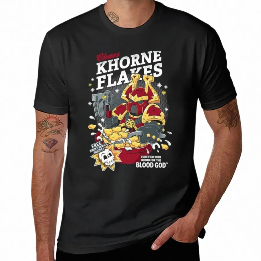 Chaos Khorne Flakes TシャツEssential TシャツTシャツTシャツTシャツManカスタムTシャツかわいい服スウェットシャツ、男性M2O2＃