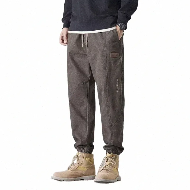 Koreaanse Fi Mannen Broek Herfst Nieuwe Heren Broek Casual Cott Joggers Harajuku Cargo Harem Joggingbroek Mannelijke Kleding 822S #