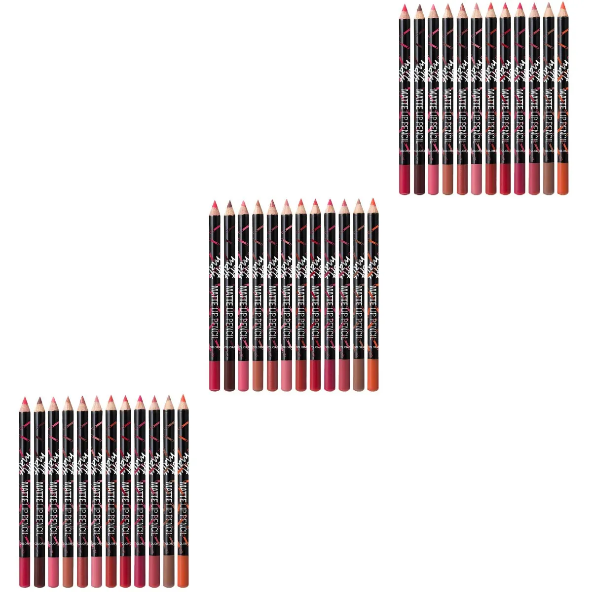 36 szt. Matowy wodoodporny wkładka do ust Pen Pen Pen -Lip Lip Caping Lipstick Pencil for Women and Girls 240315