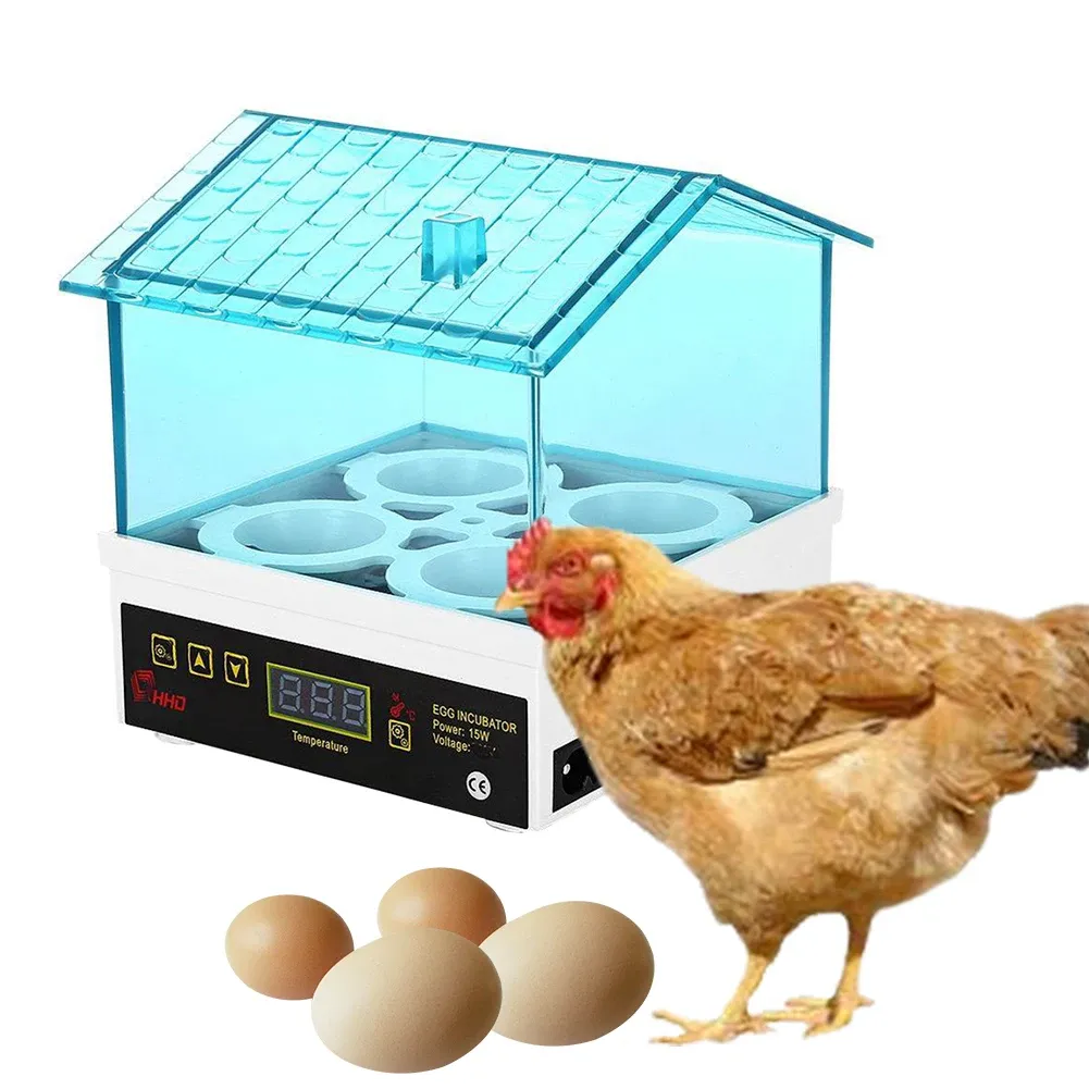 Acessórios 4 PCS Função Semi Automática Incubadora de Ovos Inteligente Mini Pato Incubadora LED Aves Frango Pássaro Hatcher Ferramenta Máquina Doméstica