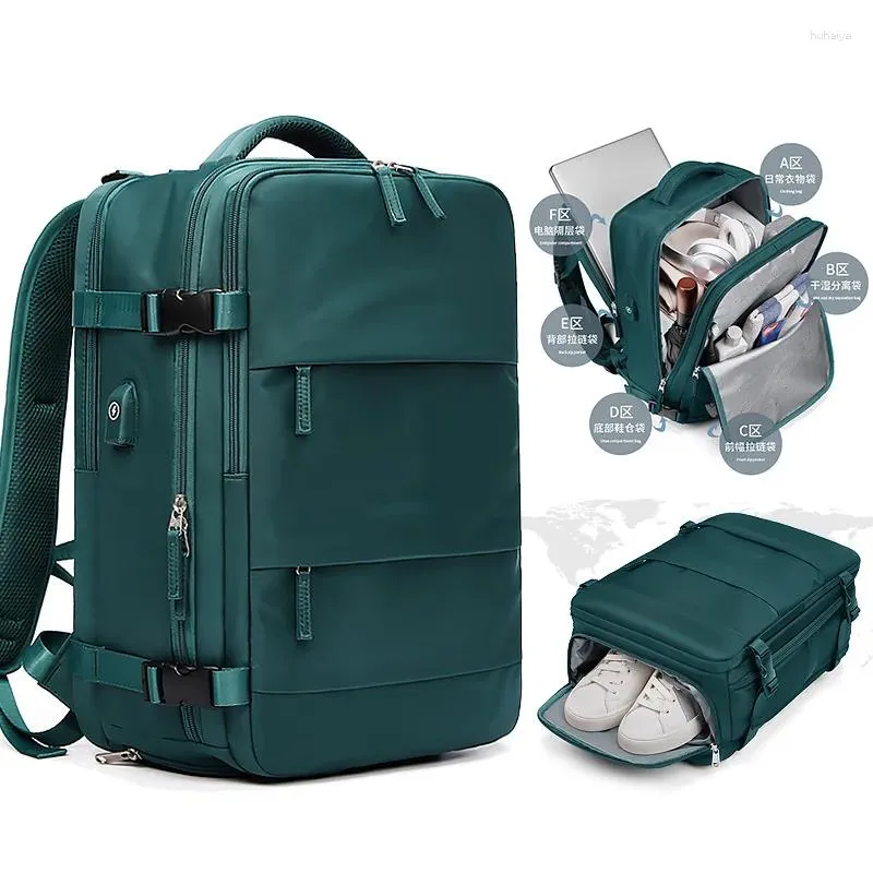 Sırt çantası erkek siyah seyahat ile ayakkabı bölmesi şık 16 inç dizüstü bilgisayar lüks sırt çantaları bayanlar su geçirmez okul çantası