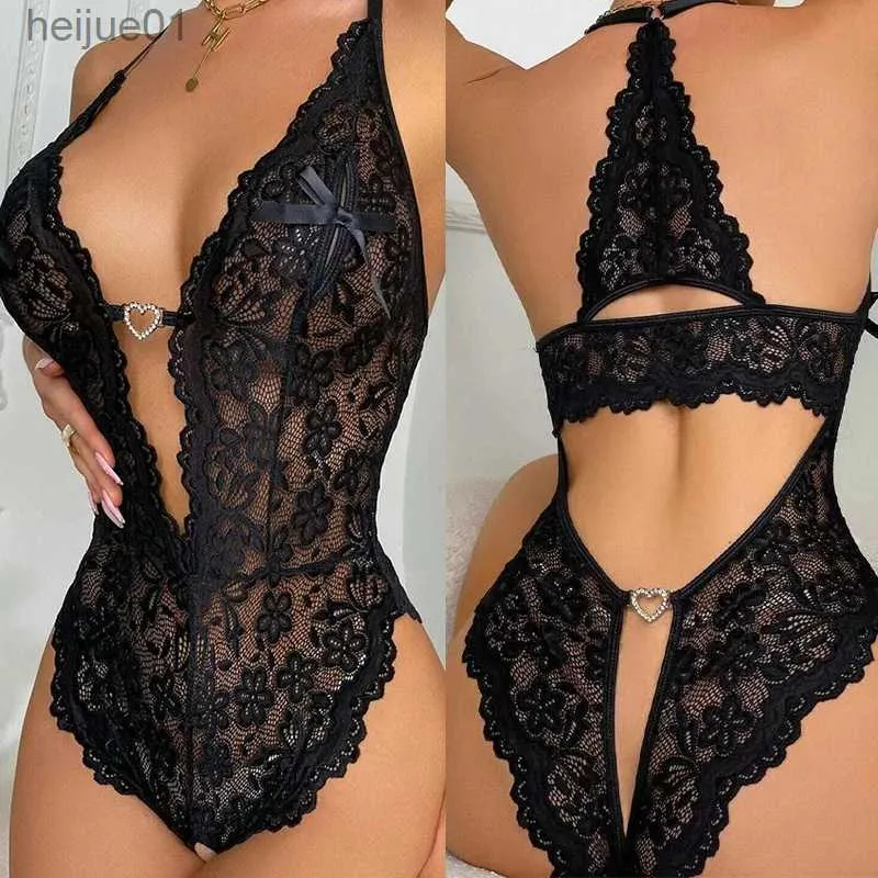 Sexy Set Sexy womens open bra without crotch sexy lingerie lace tight fitting suit Lenceria Eric Mujer sexy clothing plus size C24325