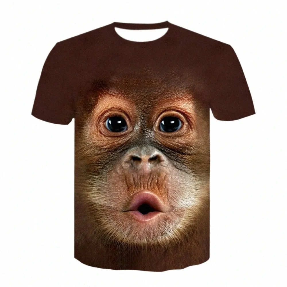 2022 Mkey Gorilla 3D Print T Shirt Männer Sommer Casual Übergroßen Oansatz Streetwear Punk Hip Hop Design T-shirt k62w #