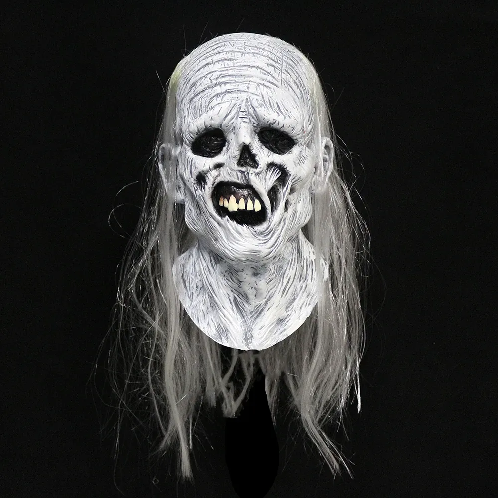 Maschere Maschera da zombie di Halloween Maschera spaventosa per feste a testa intera Maschera per cosplay di casa stregata Puntelli horror