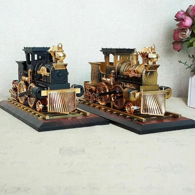 Decorative Figurines 2024 Home Decoration Accessories 25 12 13CM Music Box Train Model Vintage Decorations For Adornos Para Casa