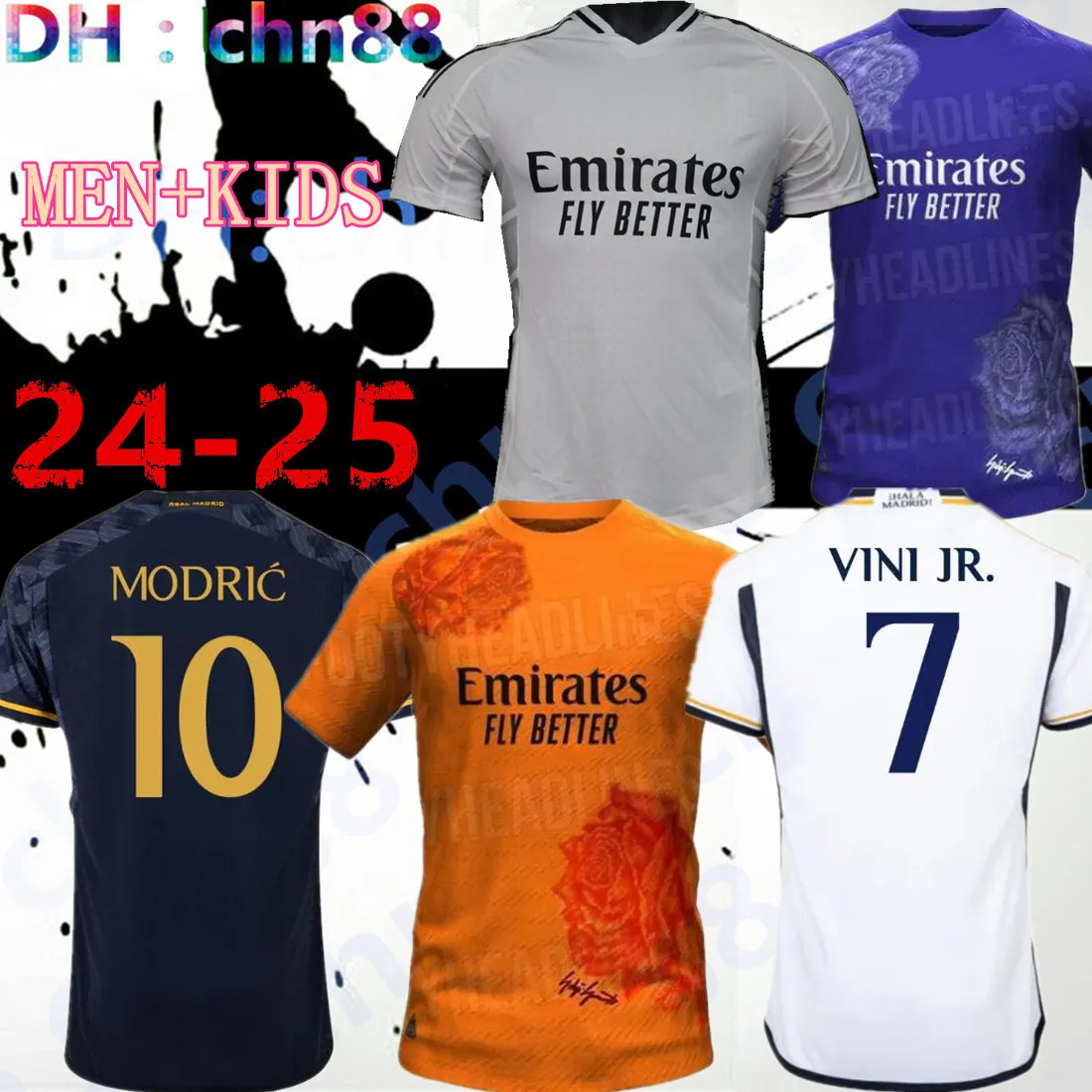 Mbappe 2024 2025 Soccer Jerseys 24 25 Football Shirt Real Madrids Camavinga Alaba Modric Valverde Camiseta Men and Kids Asiforms Vini Jr Bellingham Arda Guler