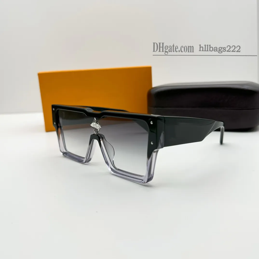 Lunettes de soleil de créateurs haut de gamme Hommes et Femmes Mode Grand Cadre Carré Lunettes de Soleil Surdimensionnées Lunettes Millionnaire Multi Couleur UV400