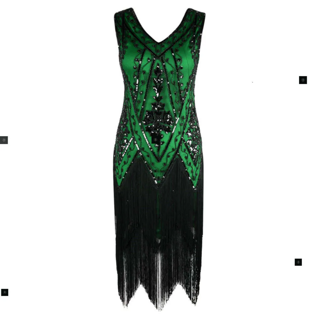 green flapper dress uk Backless Broken-Glass Mini Party Dress main image 0