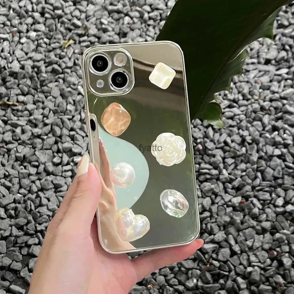 Obudowy telefonu komórkowego luksusowe lusterko platforma 3D kamień szlachetny dla Huawei P60 P50 P40 P30 Pro Mate 50 Mate 40 Pro Lens Protection Cover H240326