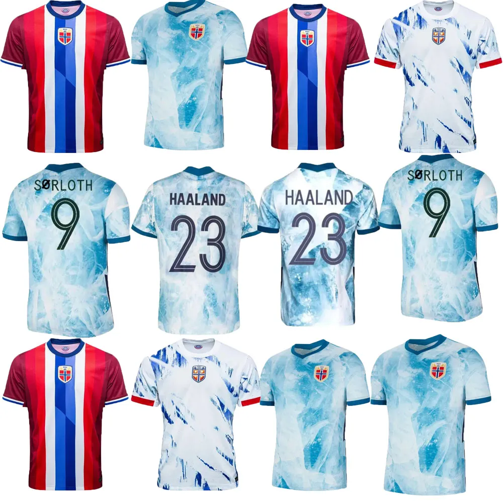 24 25 New Norwegian Soccer Jerseys Haaland 2024 Noruega Odegaard Berge King Camisetas de Futbolナショナルフットボールチームユニフォーム