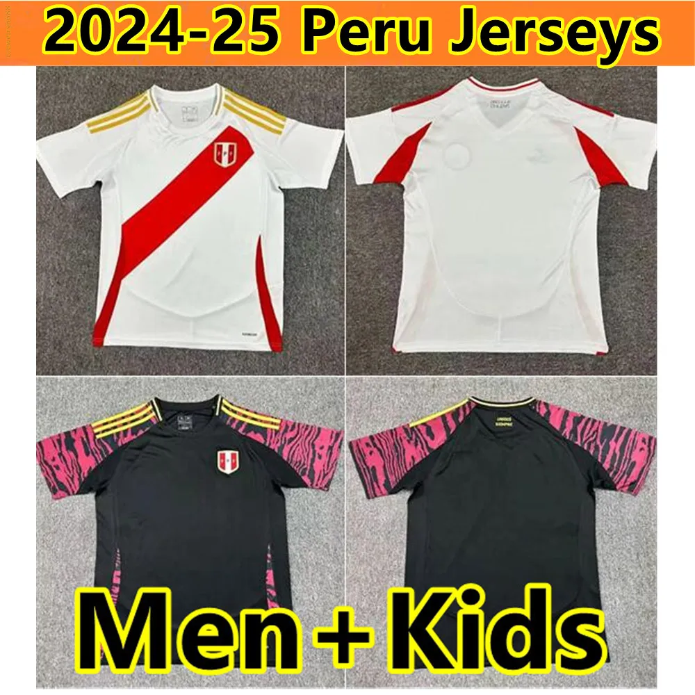 2024 2025 Copa Ameryki Peru koszulki piłkarskie 24 25 Dom Away Away Seleccion Peruana Cuevas Pineau Cartagena Abram Football Shirt Fani Mężczyźni+Dzieci