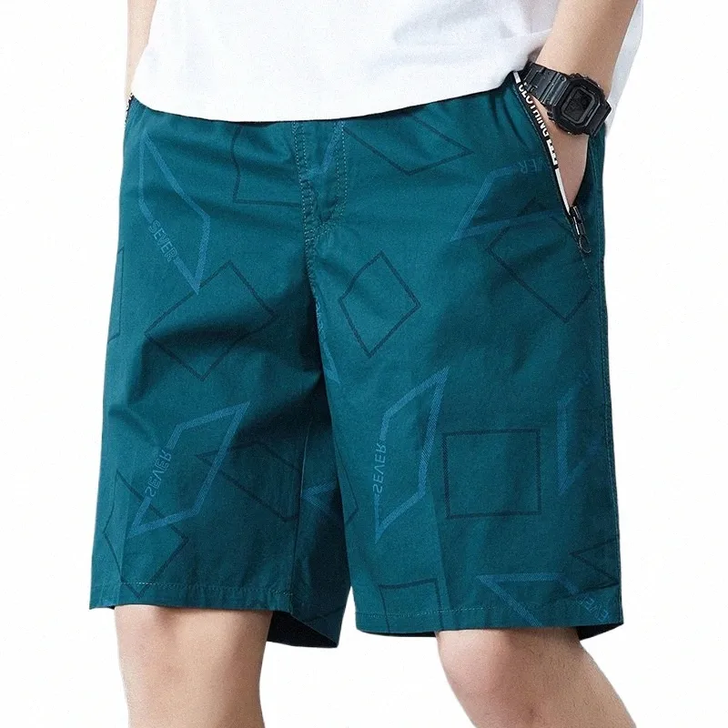 Mäns sommarshorts Cott Knee Pants Golf Plaid Fi Zipper Pocket Stor storlek Y2K Swim Beach Relaxed Fit Jogger Shorts Z4PI#