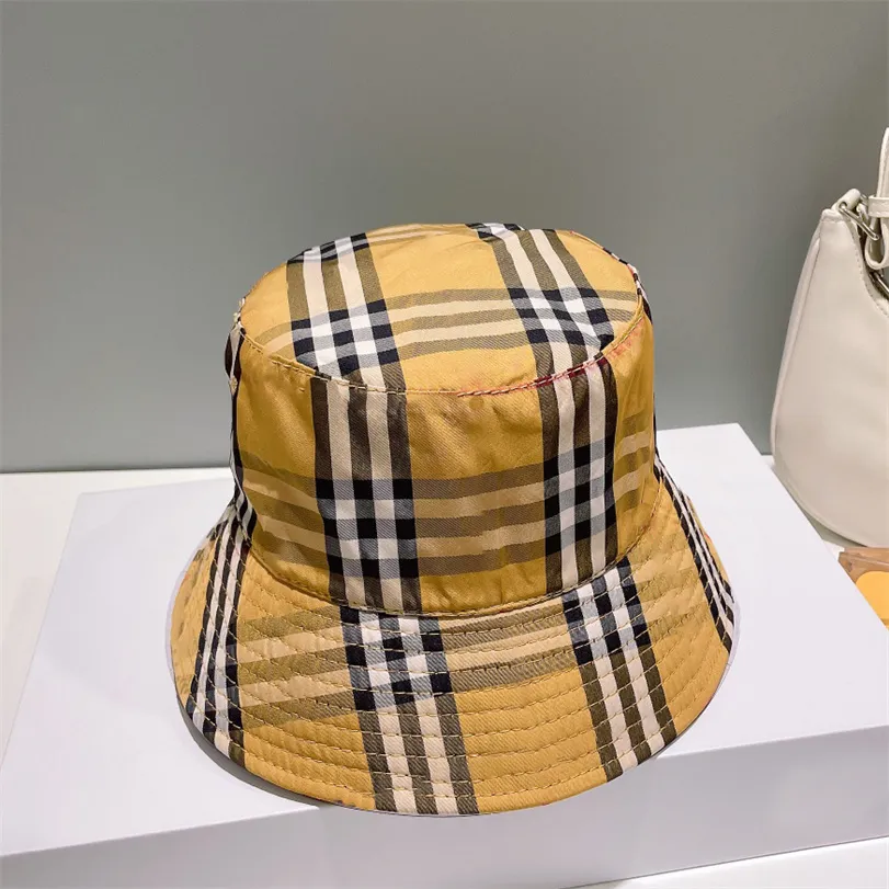 Eimer Hat Striped Plaid Designer Hüte Sonnenschild Männer und Frauen eleganter Charme Modetrend Casual Four Seasons Geschenk Summer Hut klassisch zeitlos