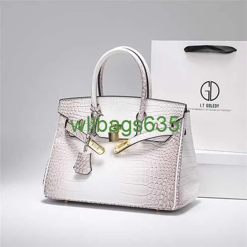 BK Crocodile Sacs de luxe de luxe de luxe Hong Kong Itgdledy Authentic Brand Bag 2024 Nouveau sac à main Womens grande capacité Crocodile Match PLA a LOGO HBOI