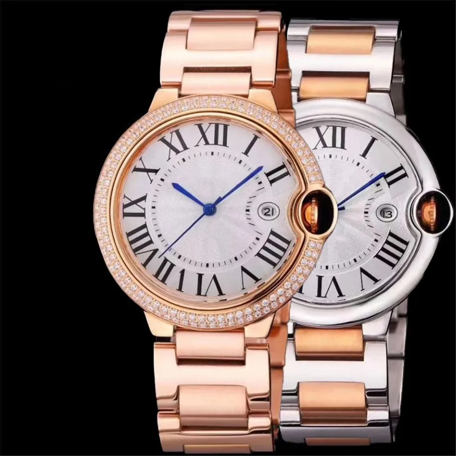 2022 Drop Mens women couple Watch 42mm 36mm Movement mens watches 904L Steel Bracelet leather strap Waterproof wristwatch207H