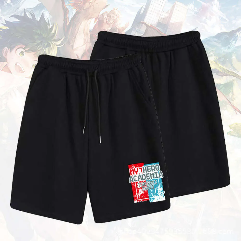 My Heroes Academy Anime Casual Pants, Green Valley Burnt Frozen Bomb, Summer Micro Elastic Loose Sports Shorts, Men's