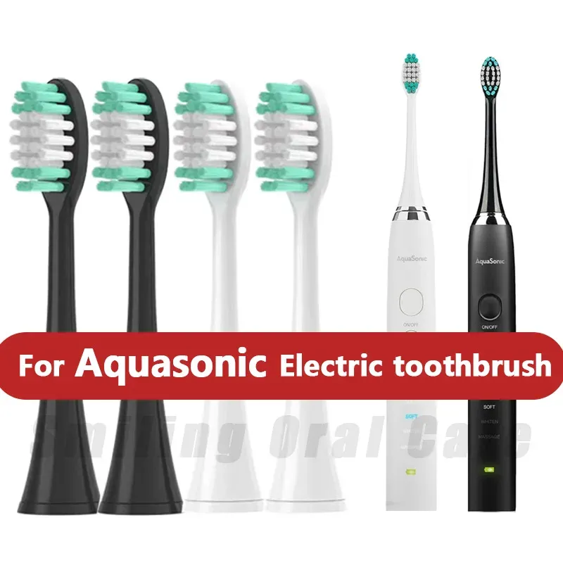 فرشاة أسنان رؤوس أسنان الأسنان لسلسلة Aquasonic Black/ Series Pro/ Vibe Series Electric Frustbrush Unsisex فوهة استبدال