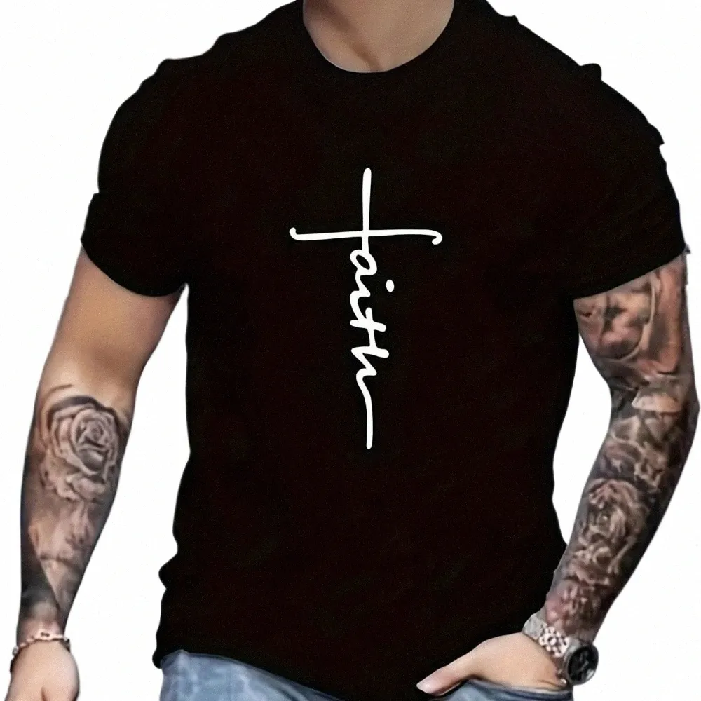 T-shirts graphiques croisés pour hommes Tops à manches courtes Vêtements d'été surdimensionnés Casual Boys T-shirts Street Chemises masculines Tees 2024 t94O #