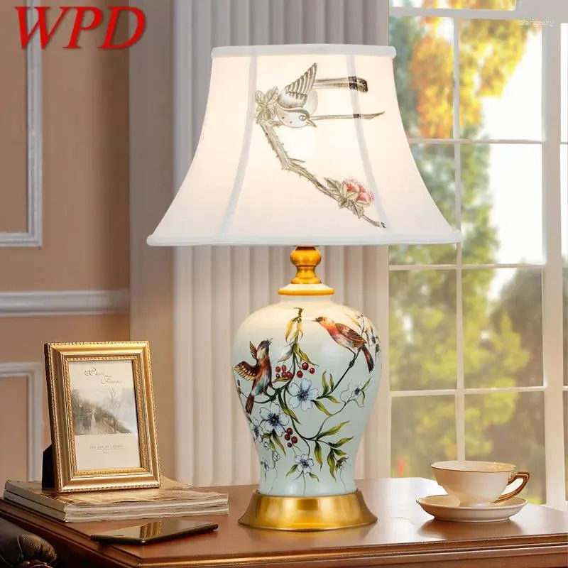 Lampade da tavolo WPD Ceramica cinese LAMPAGNO LED MODER CREATIVE LUSSO LIMINA LIGHT FASHITÀ PER STUALE DA CASA Studio camera da letto