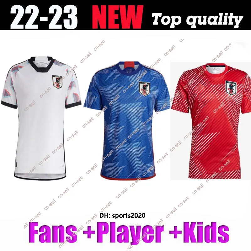 Giappone 2022 Soccer Jersey Player Versione Fan Minamino Osako Nagatomo Yoshida Atom 2023 giapponese 22 23 Shirt calcistica Honda Men Kid Kit Women Women Prepasth Away Away