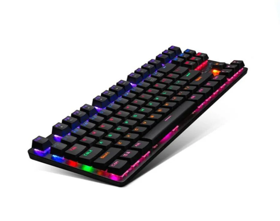Игровая механическая клавиатура с защитой от ореолов RGB Mix с синей подсветкой 87 клавиш teclado mecanico для игрового ноутбука PC9825043