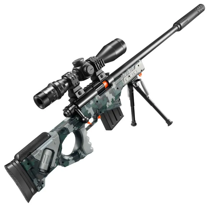 Toy Gun Soft Children Sniper Boys For Model Shell Manual Rifle Blaster Guns Shooting AWM Outdoor Games Wemeb