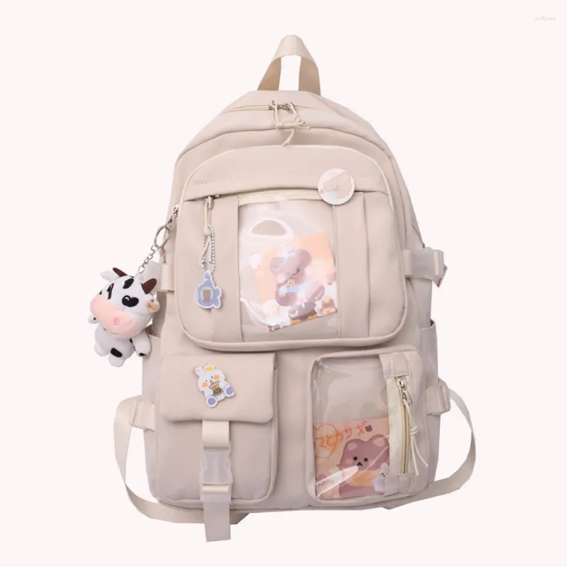 Sacos escolares mochila casual daypack viagem bonito estética com alças ergonômicas adolescentes urso livro para meninos meninas