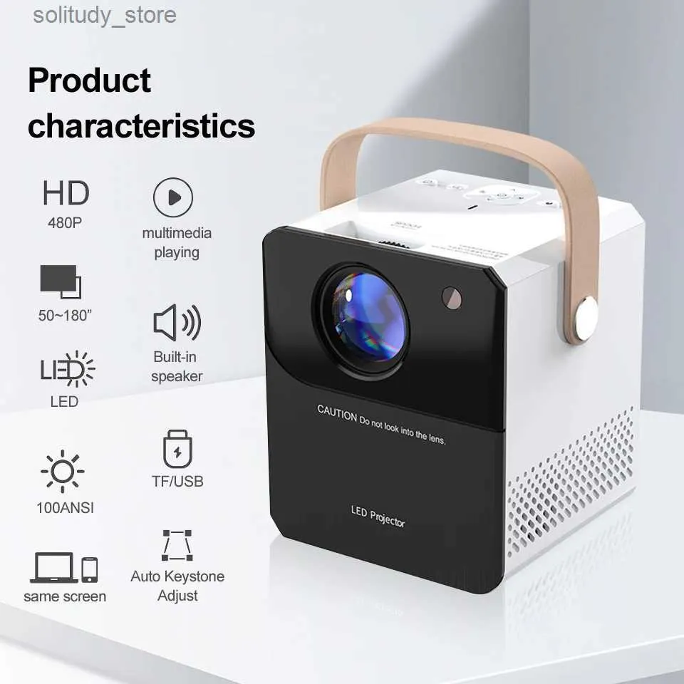 Other Projector Accessories 5G WiFi Automatic Keystone Adjustment Latest Dust proof Portable Suitable for iOS/Android/5 Outdoor Projectors Q240322